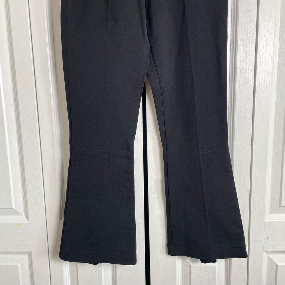 Vintage Flare Ski Snow Pants Womens 8 Black Made in USA Nylon Wool blend Stirrup - Picture 4 of 15
